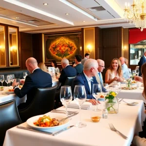 Dining scene at Las Vegas restaurants featuring prix fixe menus