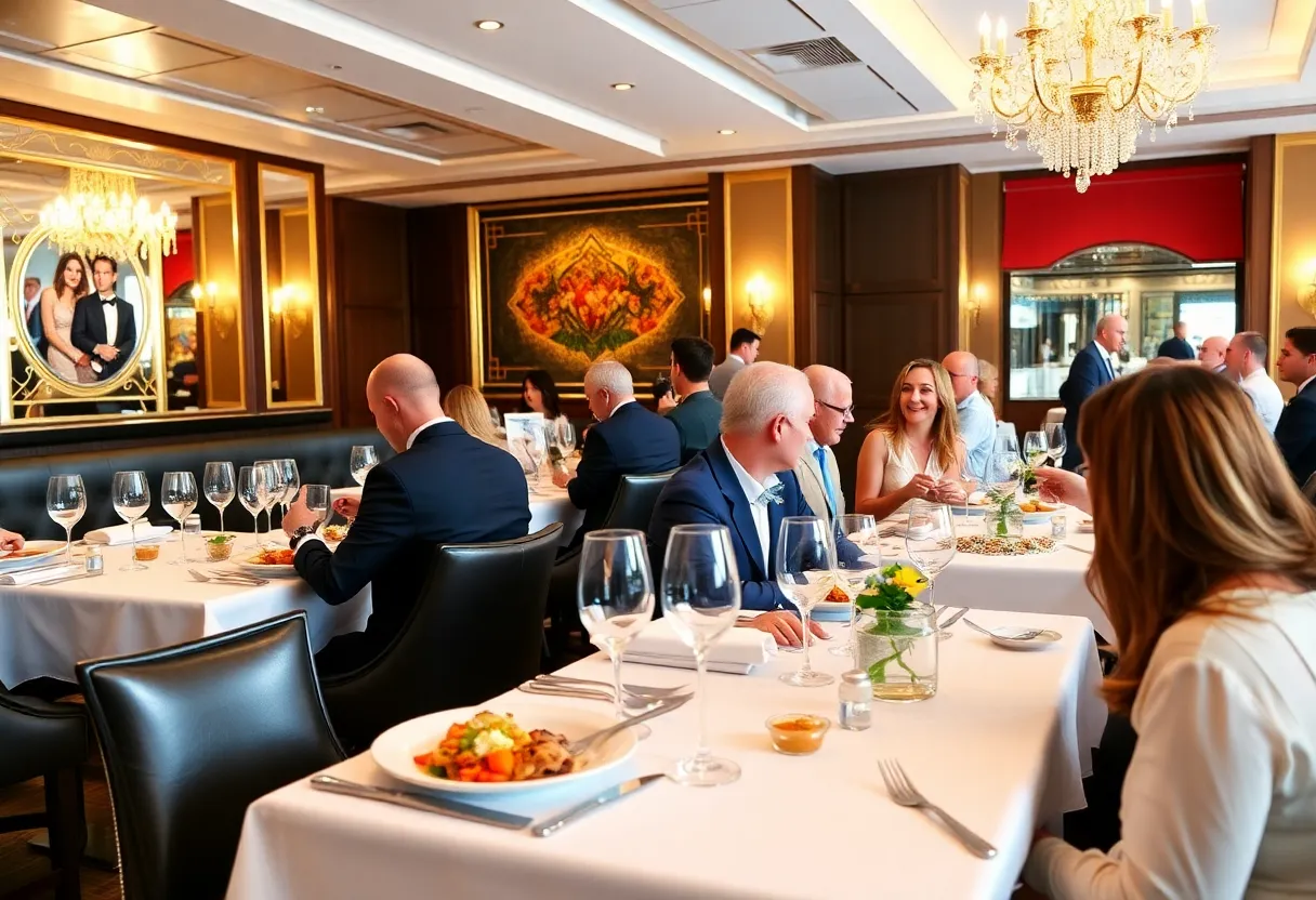 Dining scene at Las Vegas restaurants featuring prix fixe menus