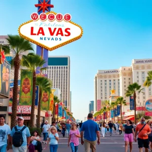 Families enjoying discounts at Las Vegas resorts
