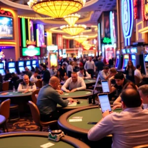 Casino poker game on the Las Vegas Strip