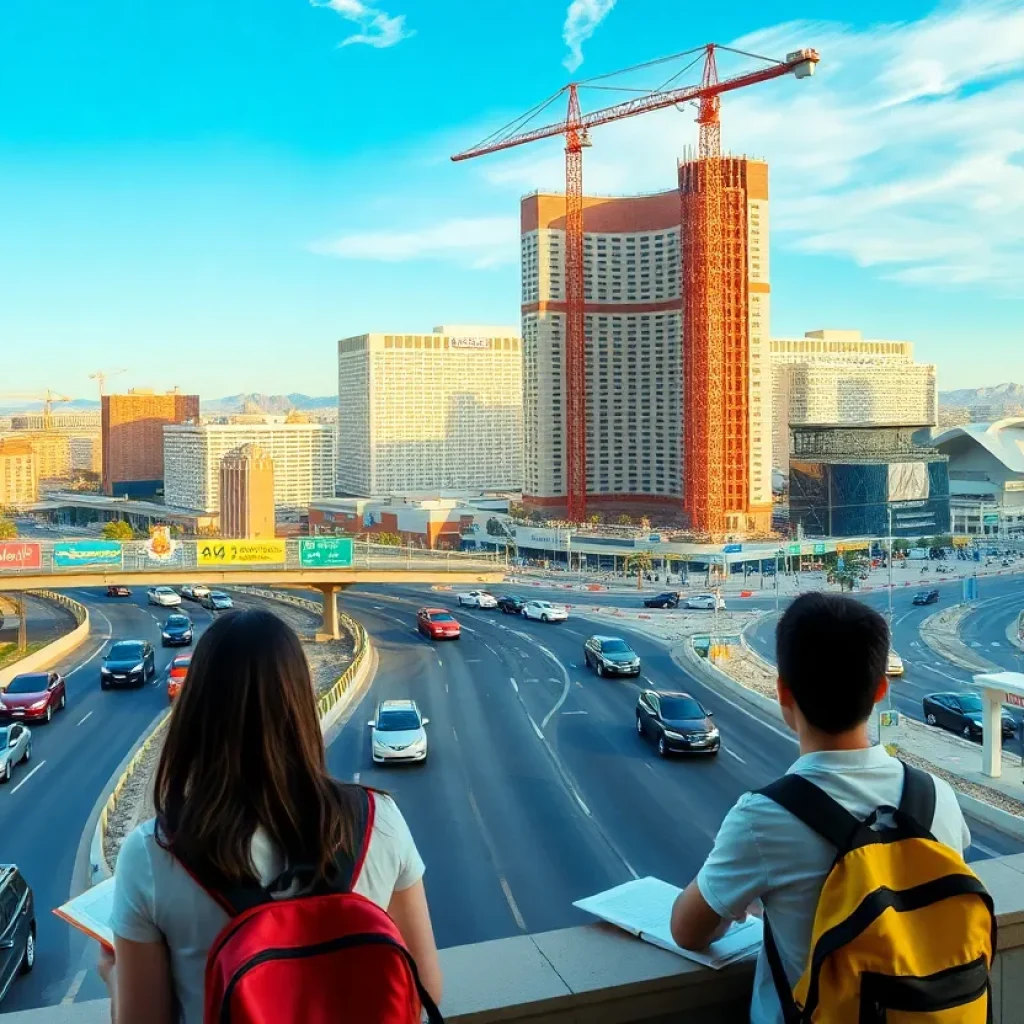 Traffic congestion in Las Vegas due to construction and student loan policy changes