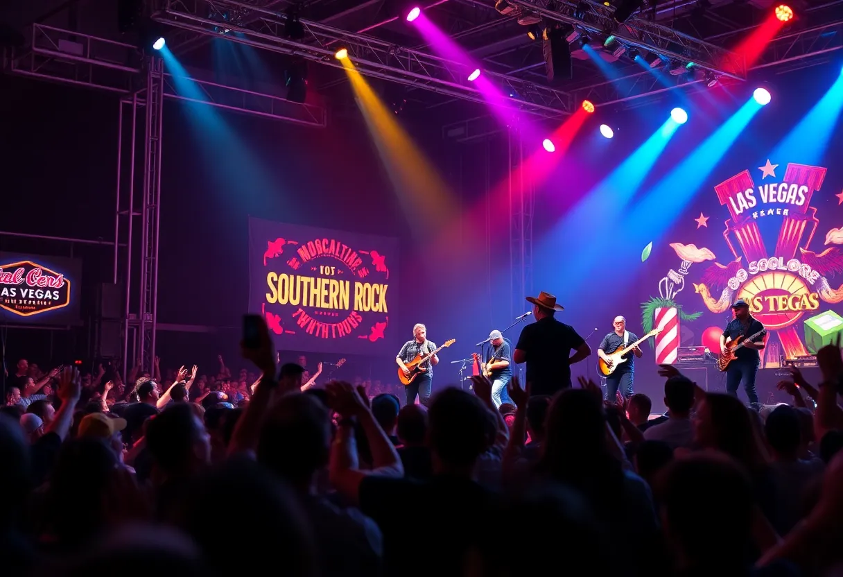 Crowd enjoying the Molly Hatchet concert at the Golden Nugget
