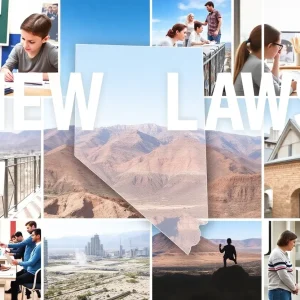 Collage illustrating new laws in Nevada