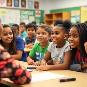 Students engaged in learning at a charter school in Nevada