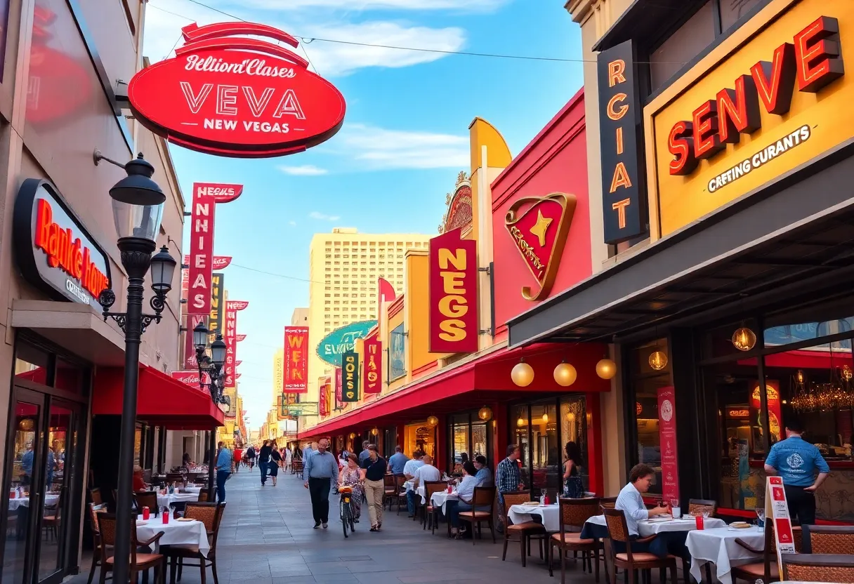 Collage of diverse new restaurants in Las Vegas