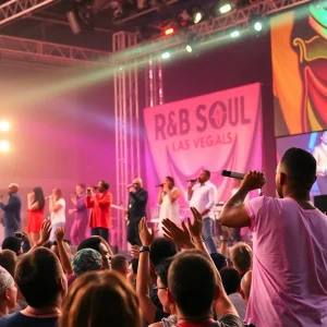 Crowd enjoying live music at the Paradice Festival in Las Vegas