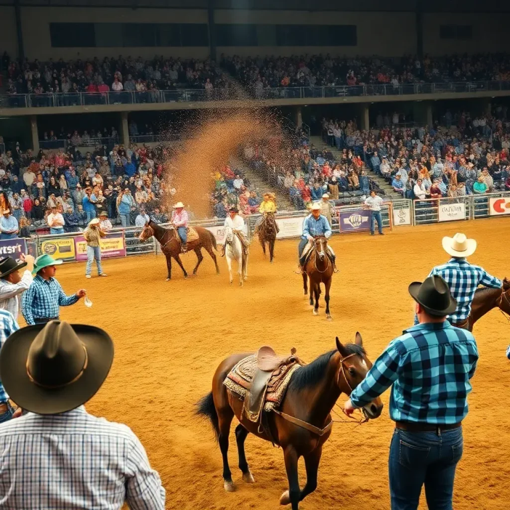 Celebration moment at Wrangler National Finals Rodeo