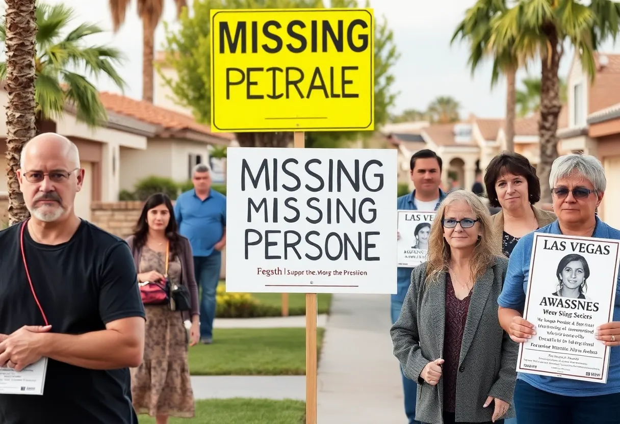 Community members raising awareness for missing persons in Las Vegas