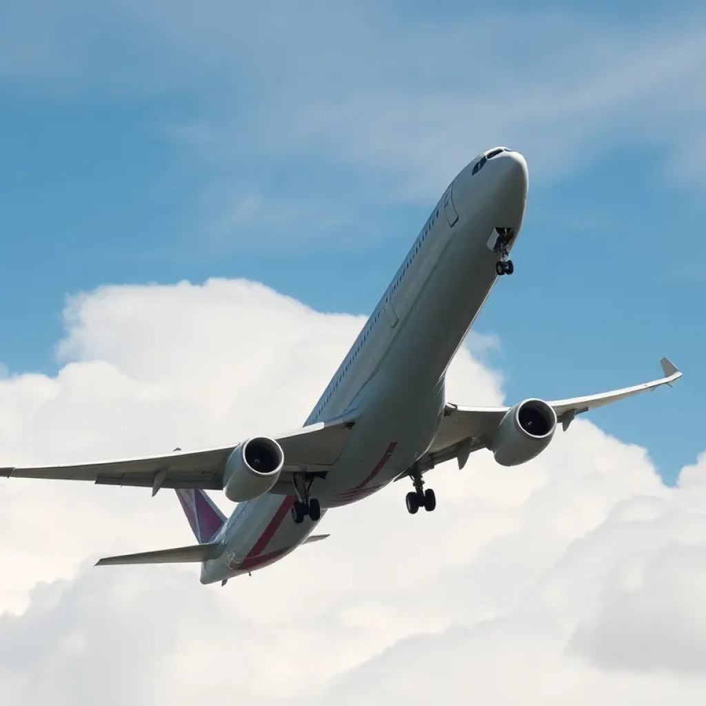 Southwest Airlines aircraft in dramatic descent