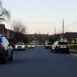 Police presence near the scene of a shootout in Spring Valley
