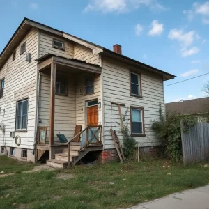 Abandoned home in Paradise Palms showing signs of squatter activity