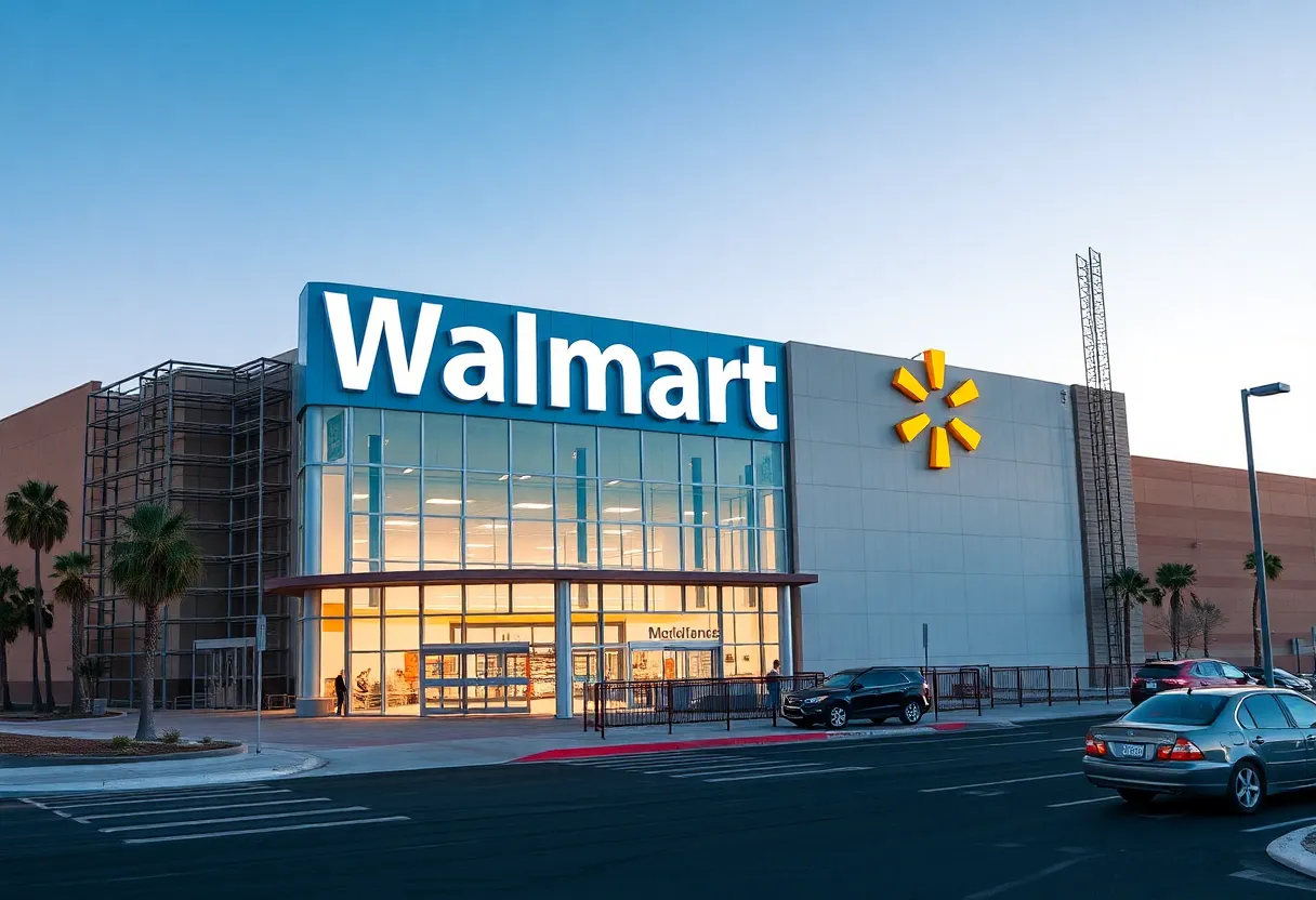 Image of the new Walmart Supercenter under construction in North Las Vegas.