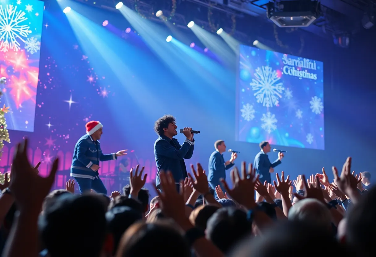 Backstreet Boys performing during their holiday residency in Las Vegas