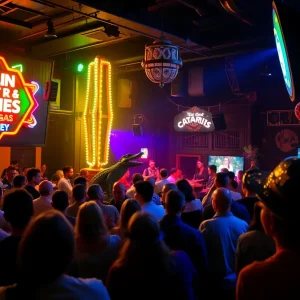 Crowd enjoying live music at the Bourbon Street Lounge in Las Vegas