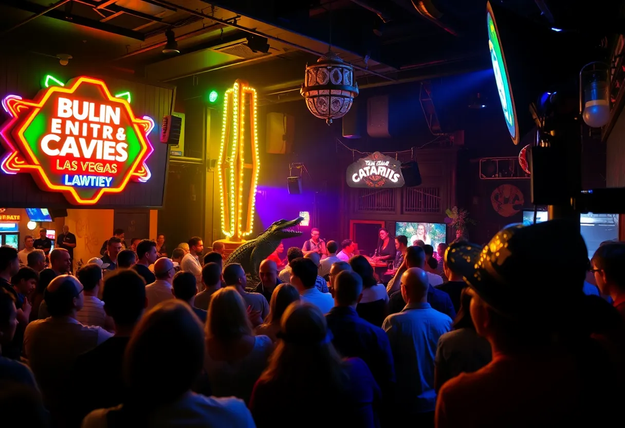 Crowd enjoying live music at the Bourbon Street Lounge in Las Vegas
