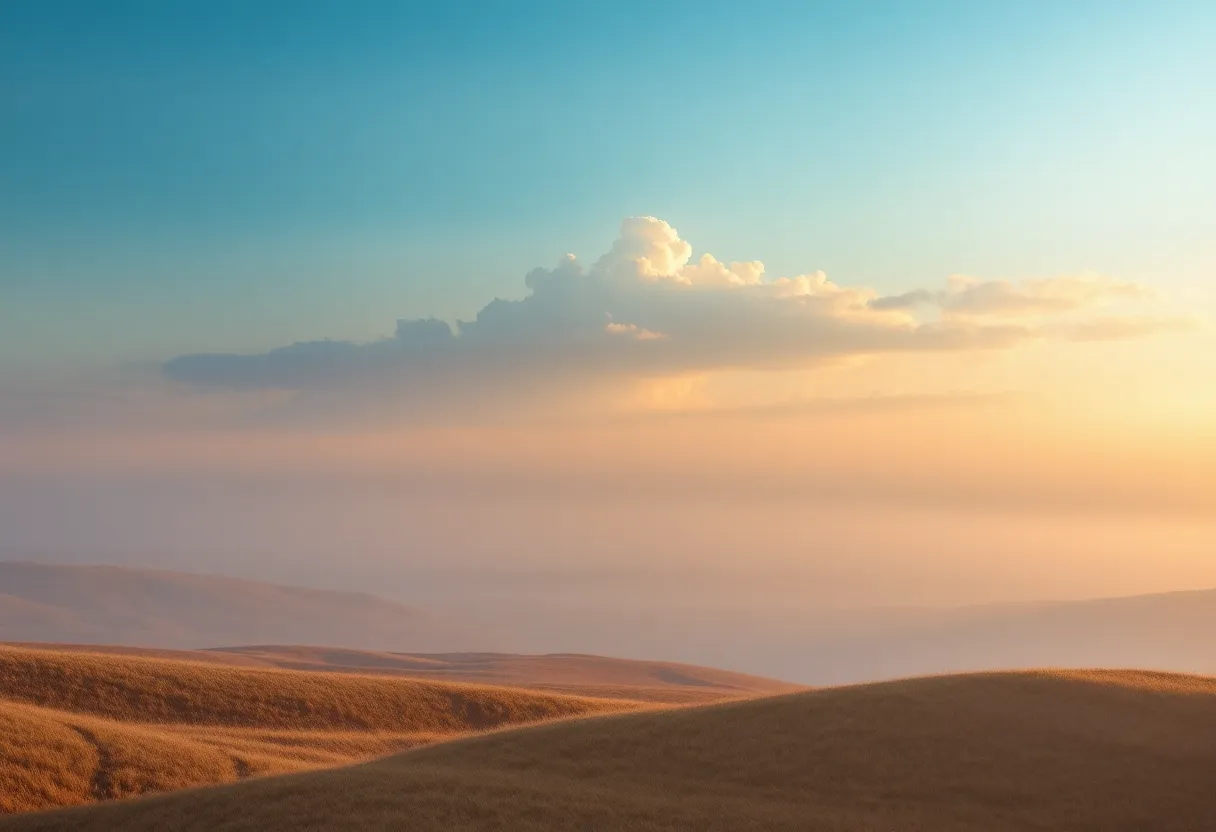 A serene landscape symbolizing loss and remembrance.