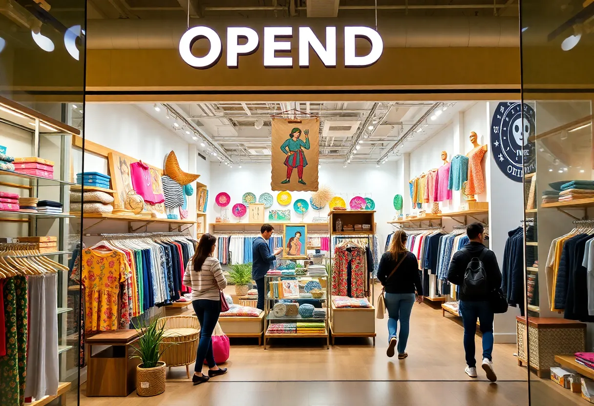 Interior view of the new Burlington store in Las Vegas with shoppers exploring