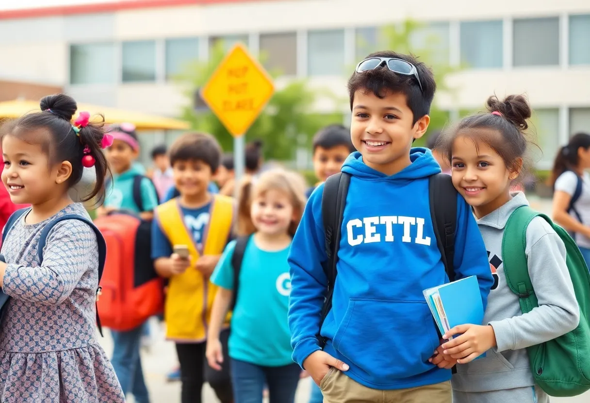 Students engaging in activities at Clark County School District.