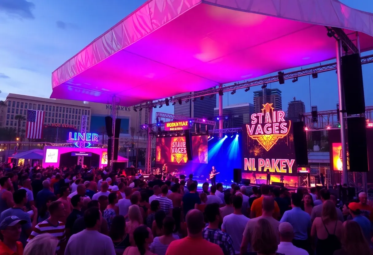 Crowd at Downtown Rocks concert in Las Vegas