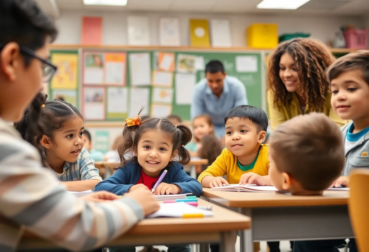 Diverse children learning in an early childhood education setting