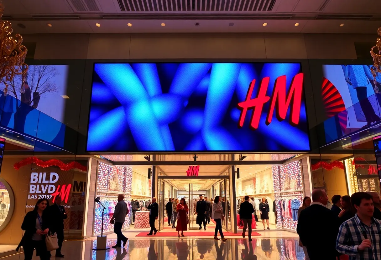 New H&M Store at BLVD Las Vegas with lively atmosphere