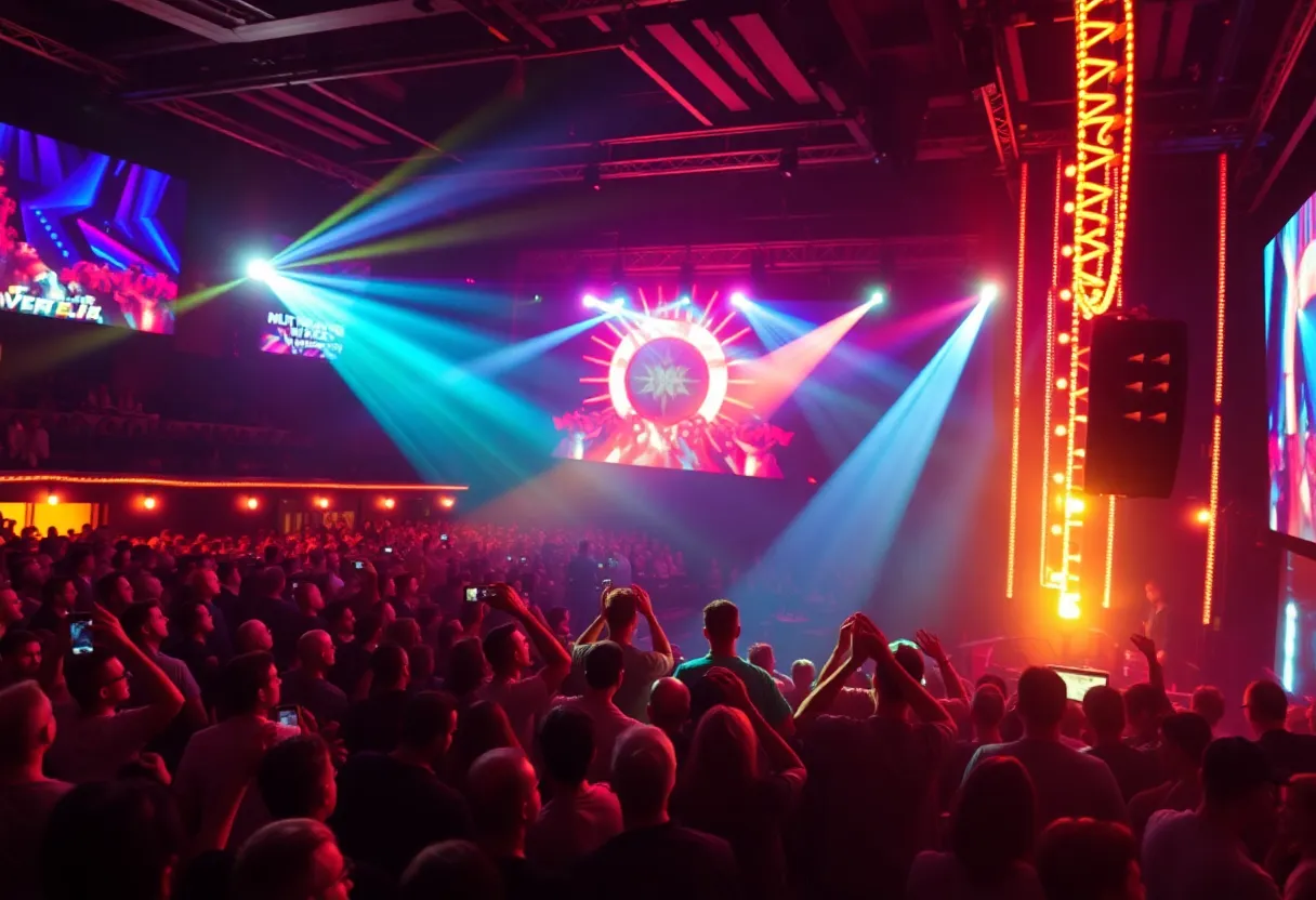 A lively concert atmosphere in Las Vegas