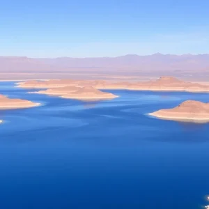 Low water levels at Lake Mead in Southern Nevada