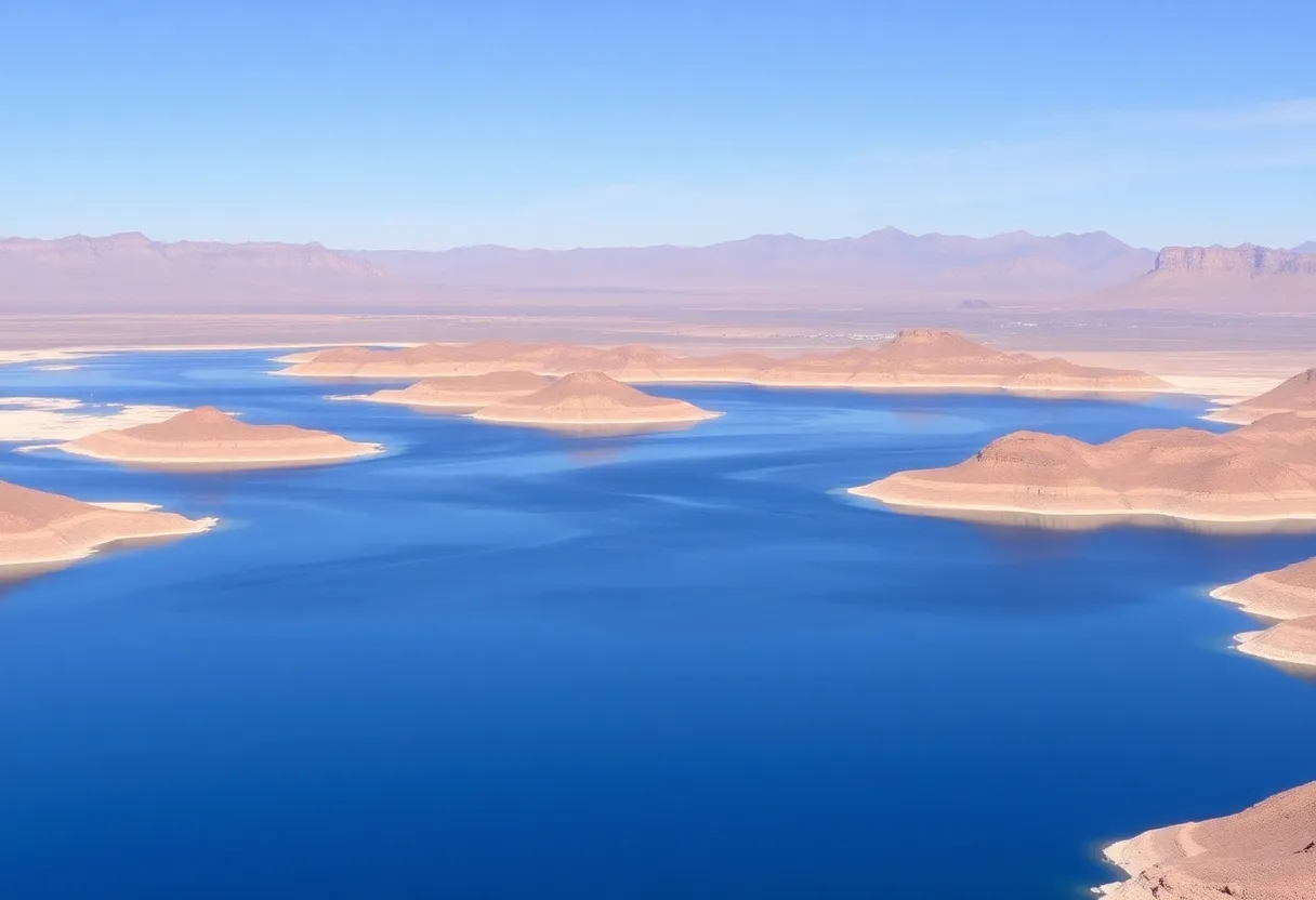 Low water levels at Lake Mead in Southern Nevada