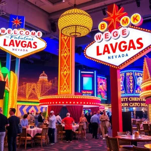 A collage representing the vibrant arts and entertainment events in Las Vegas.