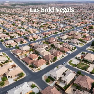 Aerial view of various homes in Las Vegas indicating housing market trends.