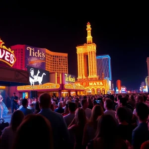 Crowd enjoying a live influencer event in Las Vegas