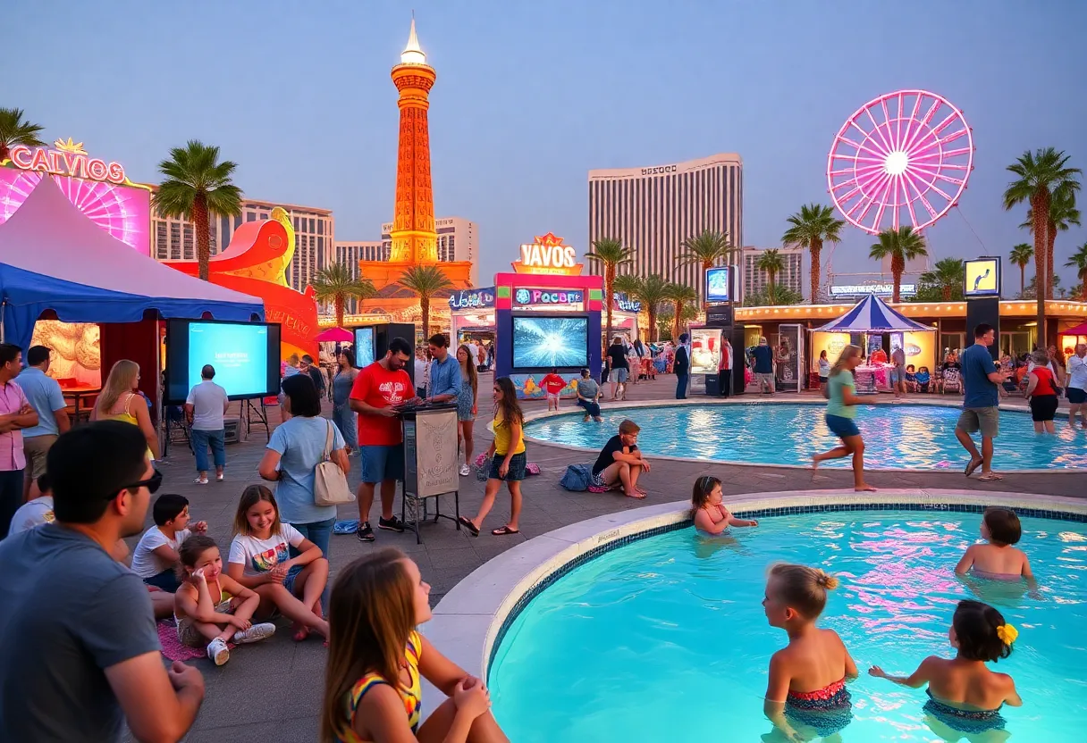 Families enjoying budget-friendly activities in Las Vegas for Labor Day Weekend