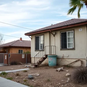 Deteriorating residential property in a Las Vegas neighborhood
