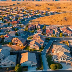 Aerial view of Las Vegas residential neighborhoods