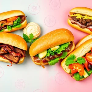 A display of mouthwatering sandwiches from Las Vegas sandwich shops.