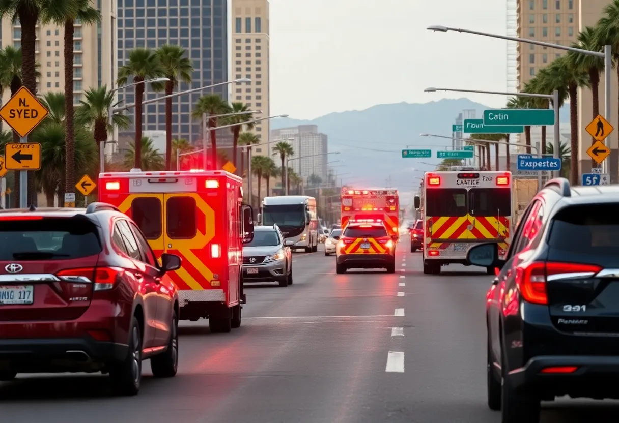 Emergency response to vehicle crashes in Las Vegas
