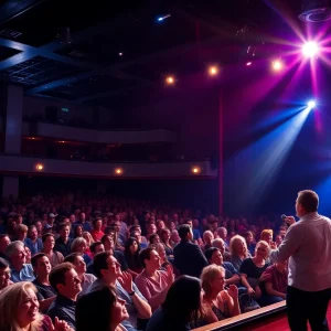 Audience enjoying a comedy show at the theater