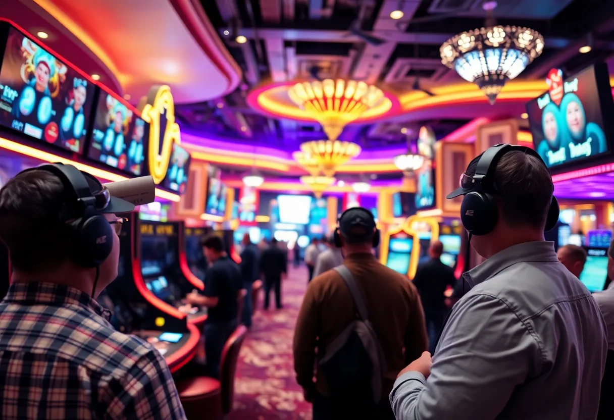 Security measures in Las Vegas casinos to combat organized crime.