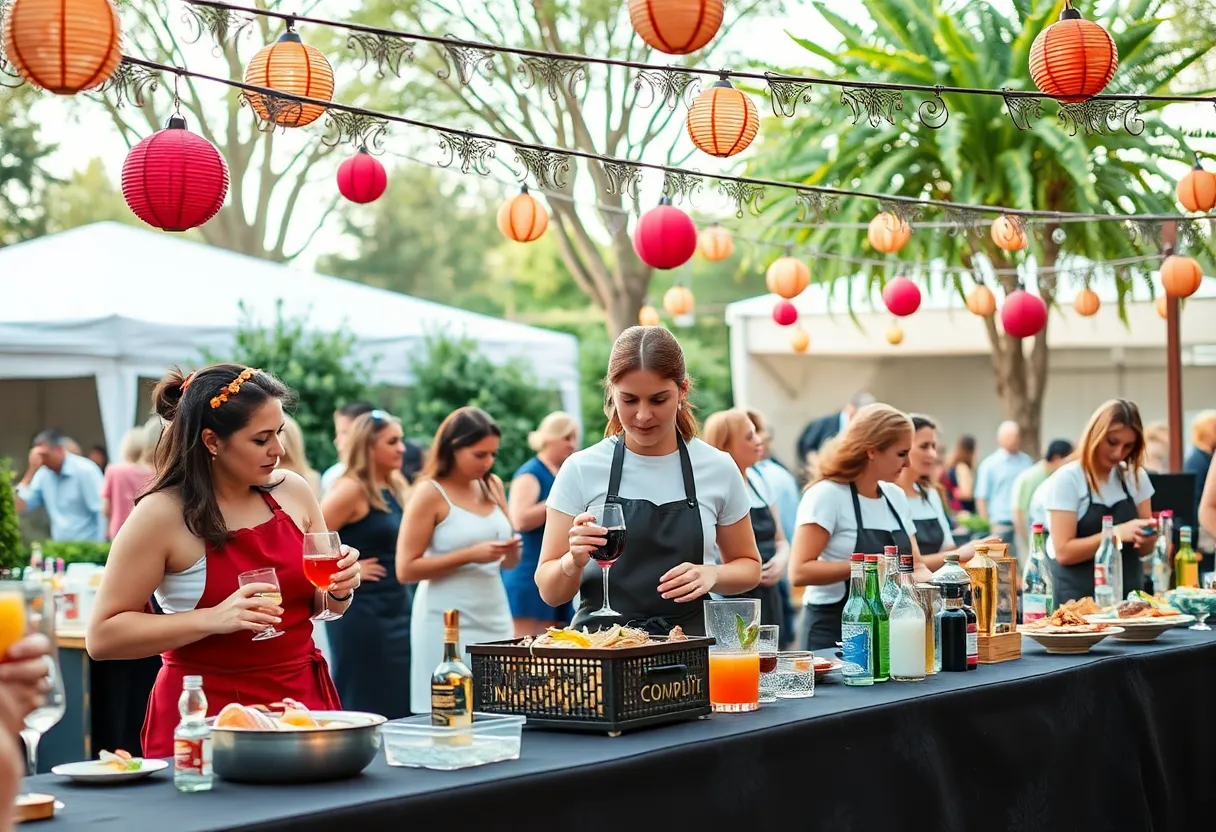 Women chefs and mixologists at the Picnic in the Alley event in Las Vegas