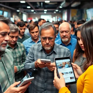 People looking at rental listings on their devices, illustrating the rise of rental scams in Southern Nevada.