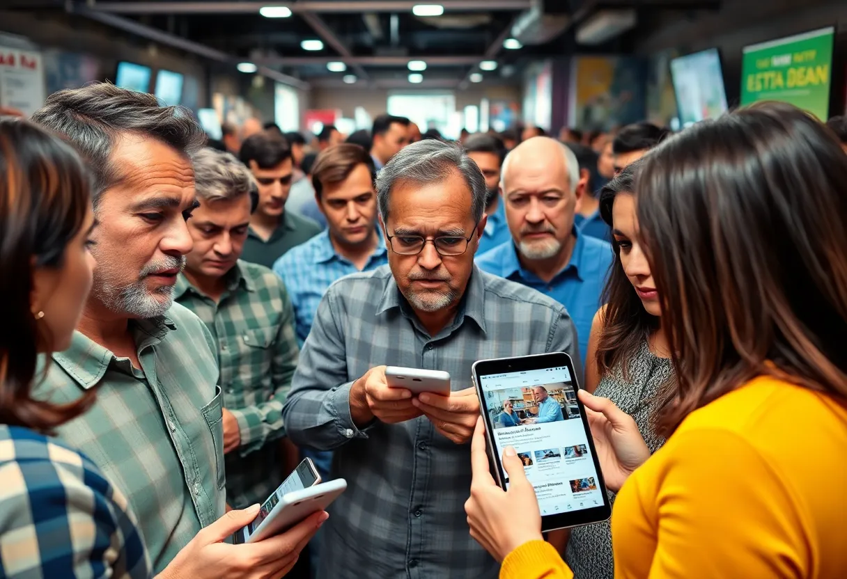 People looking at rental listings on their devices, illustrating the rise of rental scams in Southern Nevada.