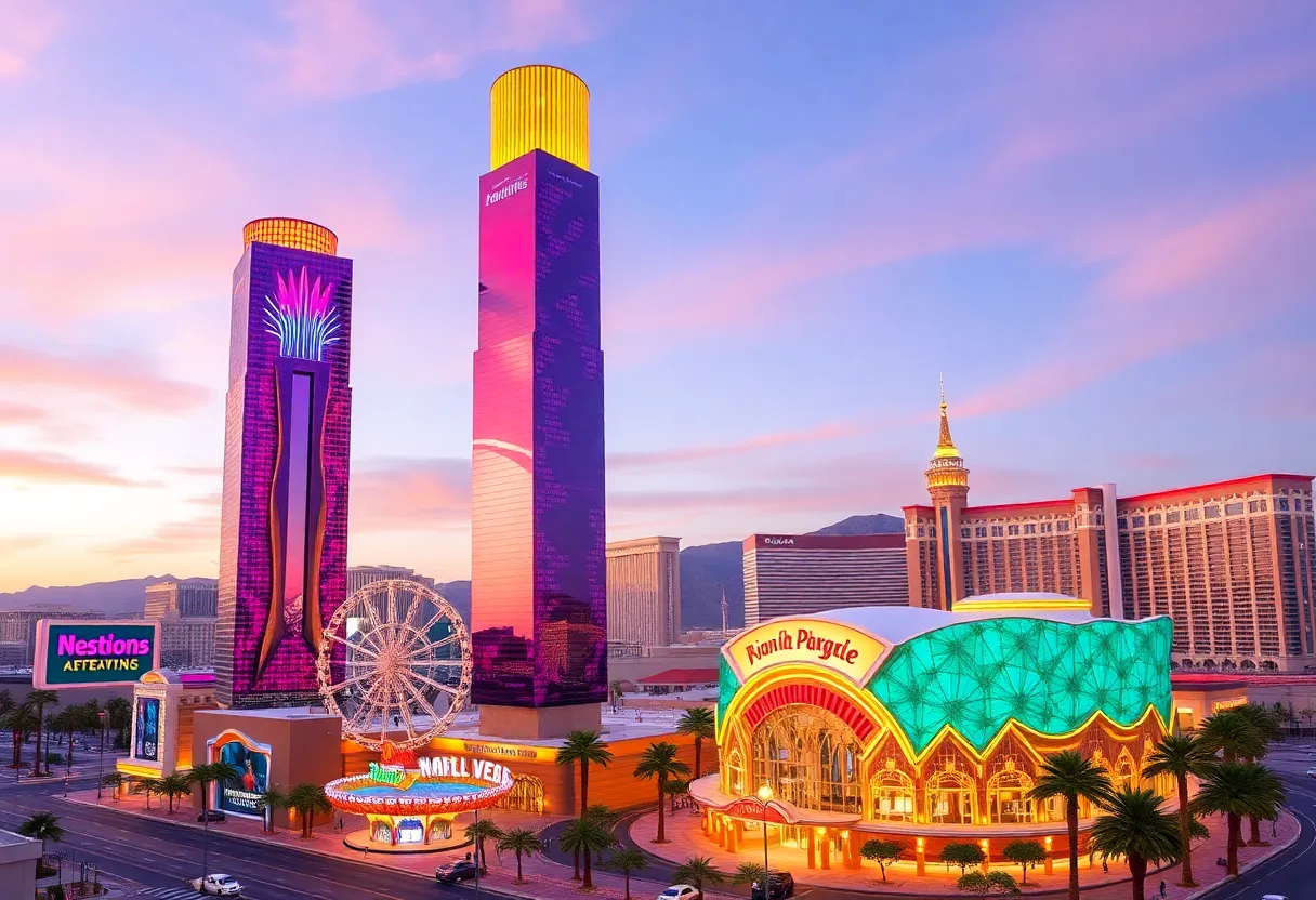 Architectural concept of new mixed-use development on Las Vegas Strip