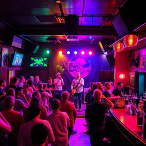 Live blues performance at the Neighborhood Bar in Las Vegas.