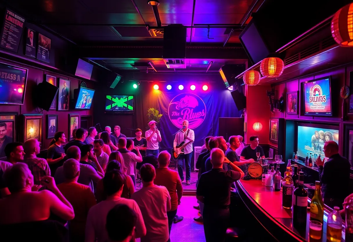 Live blues performance at the Neighborhood Bar in Las Vegas.