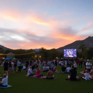 Families enjoying free activities in Southern Nevada park