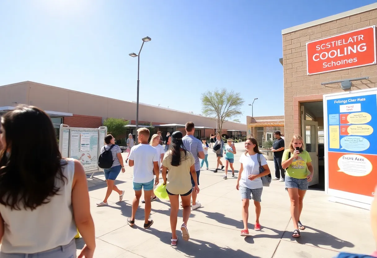 Students and cooling stations in extreme heat in Southern Nevada