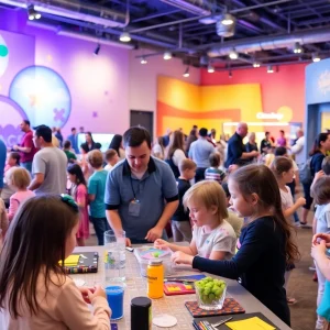 Children participating in STEAM activities at Sphere Weekend