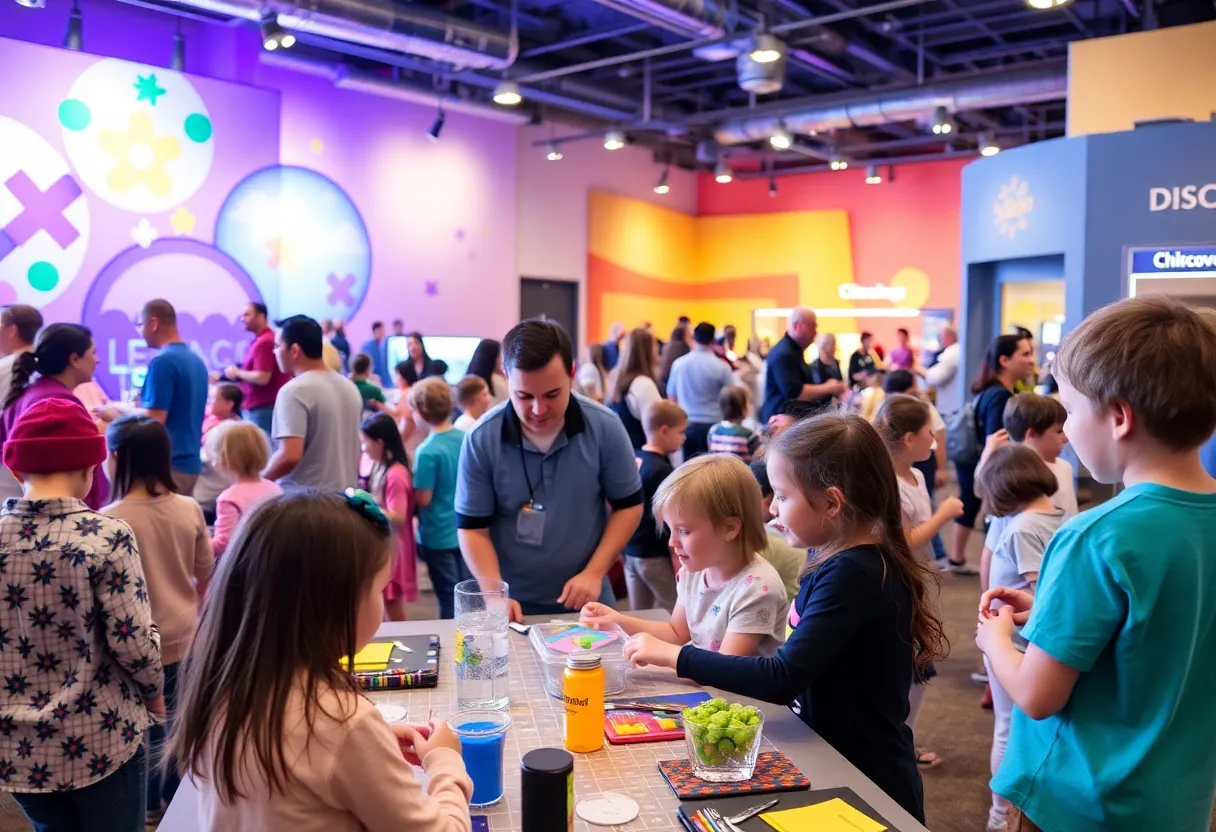 Children participating in STEAM activities at Sphere Weekend
