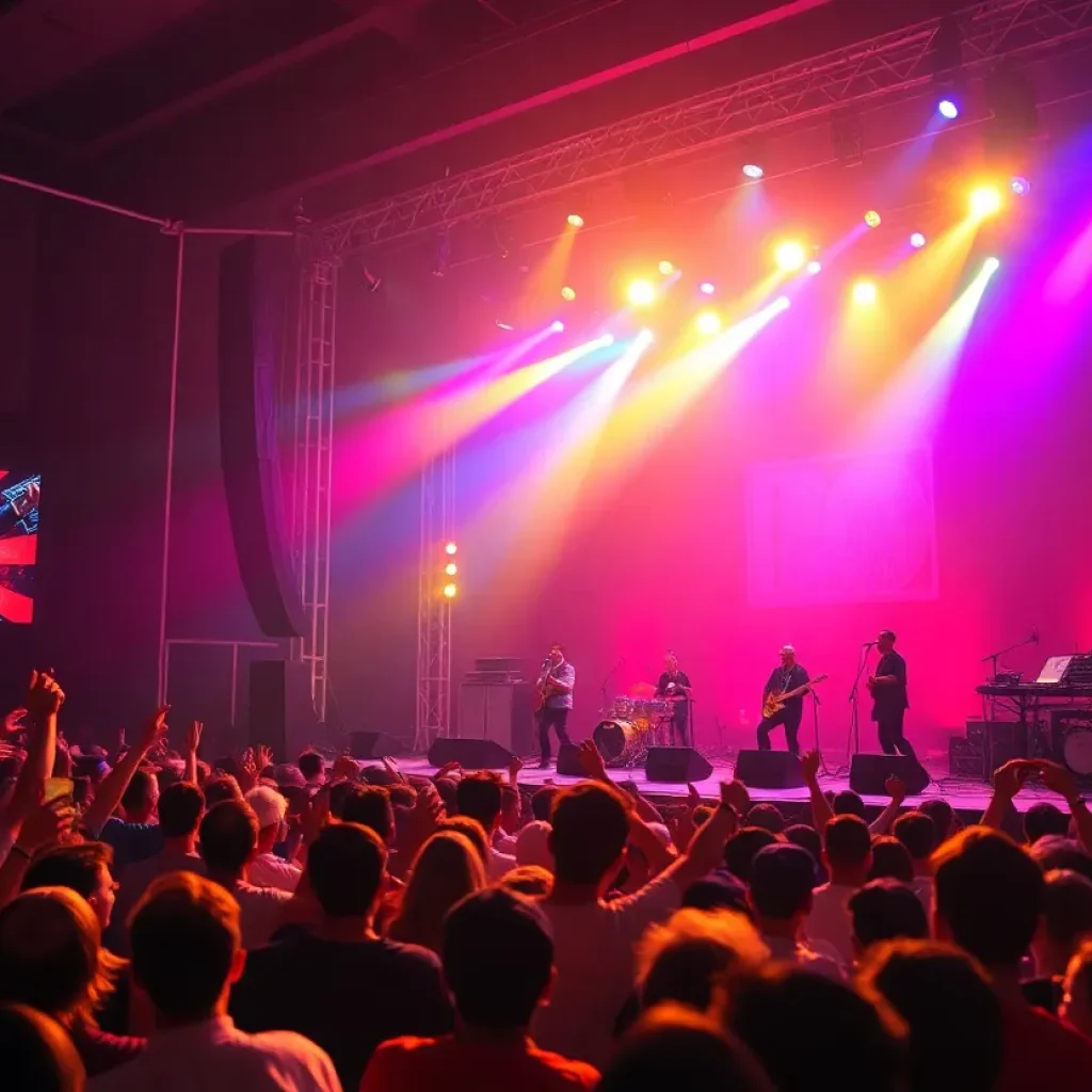 Crowd enjoying a live concert performance in Las Vegas