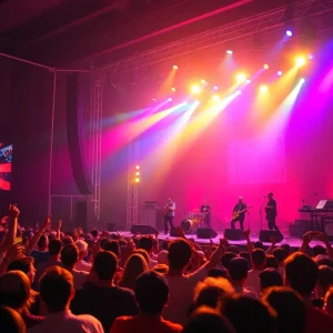 Crowd enjoying a live concert performance in Las Vegas